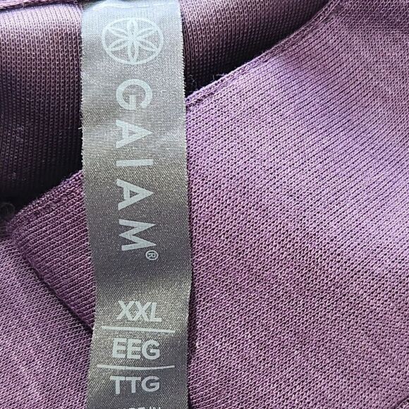 Gaiam Hoodie Sweatshirt For Women Size XXL Purple Vneck Pockets B1 - Picture 10 of 15